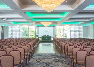 Tne new Grand Ballroom can accommodate up to 600 guests for special events.