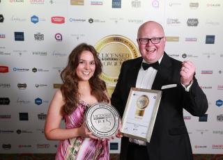 Jonathan Topping pictured with Kirsty Newell of category sponsor, Alchemy 