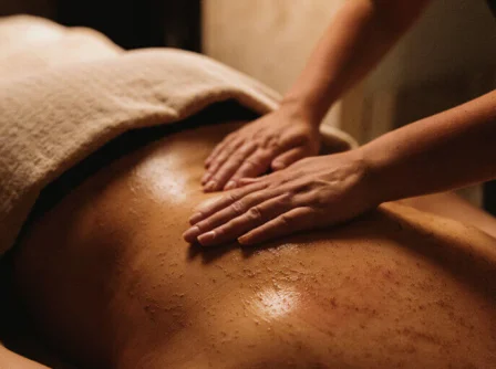 Spa massage at luxury hotel, creating a tranquil and relaxing experience.